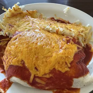 Green chili breakfast burrito