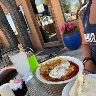 a plate of mexican food