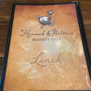 Lunch menu