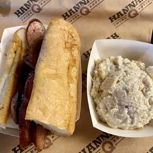 1/2 Smoked Sausage Po-Boy &amp; Loaded Potato Salad