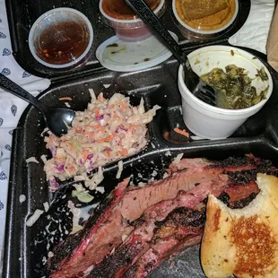 Even though this meal took a tumble being delivered by waitr , everything tasted delicious. Don't let the messy appearance fool u!