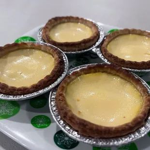 Custard tarts after in toaster oven