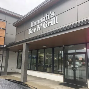 Outside of restaurant.