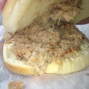 Nice Chopped Sandwich - slaw on the bottom.