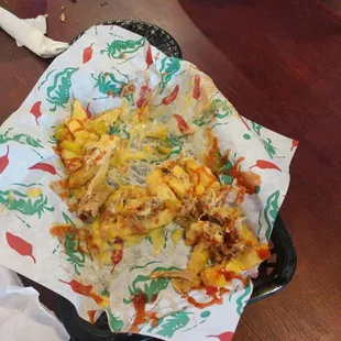 a plate of food on a table