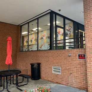 the outside of the building