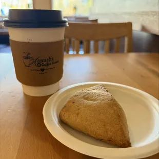 White Chocolate Raspberry Scone, Luck of the Irish Mocha