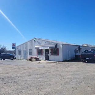 the outside of the building