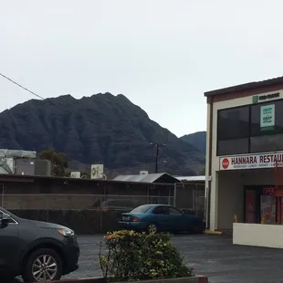 Beautiful mountain backdrop outside Hannara