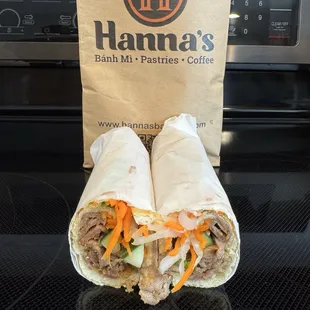 Grilled pork banh mi