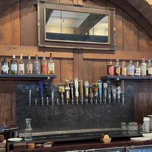 a bar with a lot of liquors