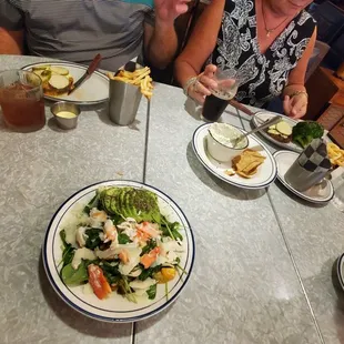 Arugula salad with king crab