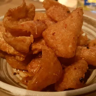 Chicken Chicharrones in secret yakitori sauce (12/6/21)