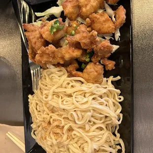 12. Salt &amp; Pepper Popcorn Chicken Garlic Noodles
