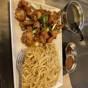 13. Garlic Popcorn Chicken Garlic Noodles
