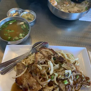 10. Lemongrass Pork Chop Garlic Noodles