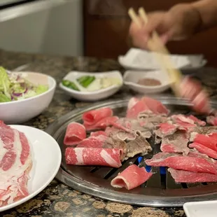 a person preparing a meal