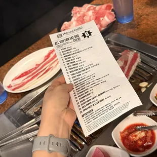 Menu B