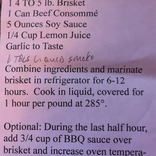 Award winning recipe from his father!