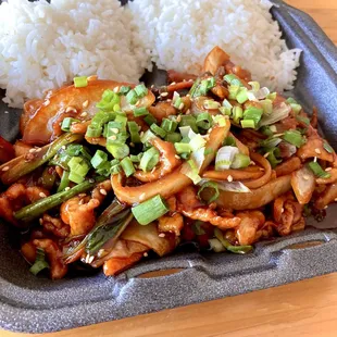 Spicy Chicken Bulgogi with Korean Sticky Rice