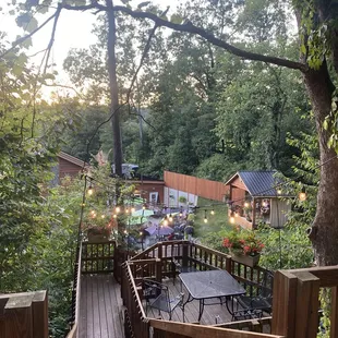 Patio below and large deck