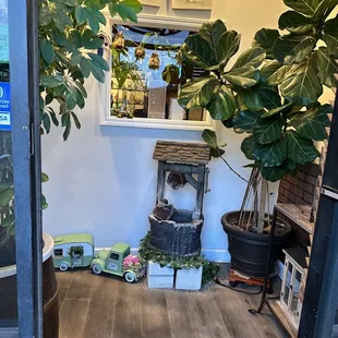 the entrance to the restaurant