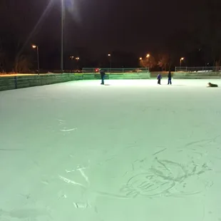 Two hockey rinks and one pleasure rink