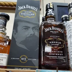 a variety of bottles