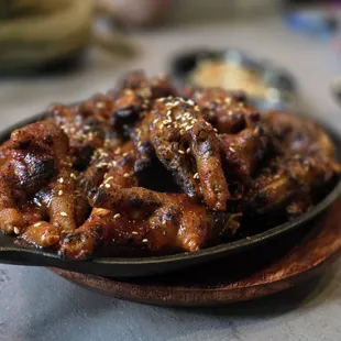 chicken wings and fried chicken, food