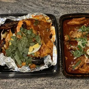 Tong-Ojingeo Cheolpan Gui, Seafood Tteok-Bokki, &amp; Hanshin Dakbal