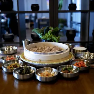 Bamboo Tube Steamer-Beef Brisket w/Bean Sprout