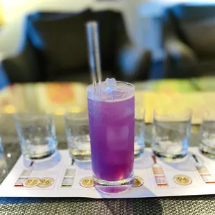 a purple cocktail