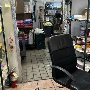 Kimchi made on site in the kitchen