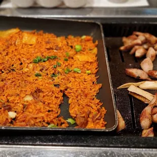 Kimchi fried rice (included with combo) and pork jowl