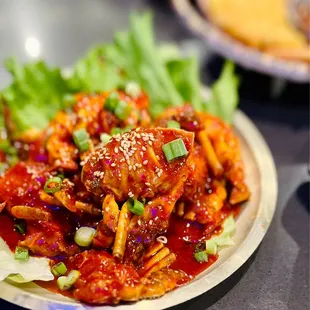 Marinated crab