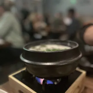 Nice to keep the Coconut Soup with Chicken hot!