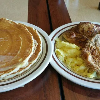 Pork Chops and Pancakes Combination