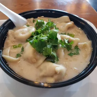 Fried Chicken Noodles Soup