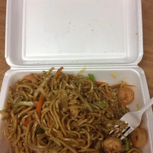 Shrimp lo mien  I ate some of it
