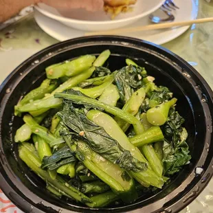 Chinese broccoli w garlic