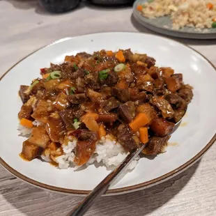 Mala Angus Beef Over Rice