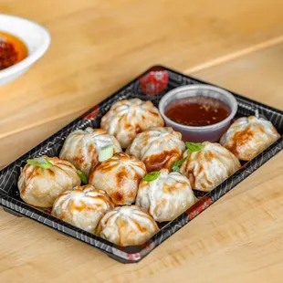 Crispy Pork Dumplings (baked, no oil)