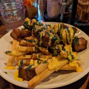 Pork Belly Adobo &amp; Loaded Fries