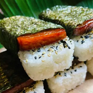 Spam Musubi in Miami Beach at Hapa Kitchen and Eatery