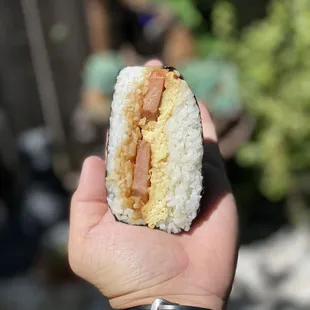 Spam and egg musubi
