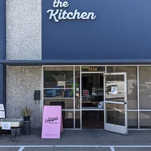 outside, order online and pickup at the door.