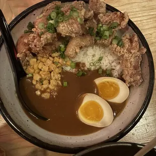 Fried Chicken Curry Rice Bowl