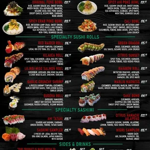 Sushi Rolls, Poke Bowls, Sashimi, Nigiri