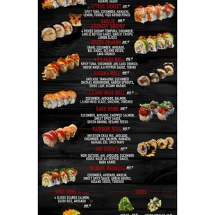 Menu (1 of 2) as of 11/26/2024