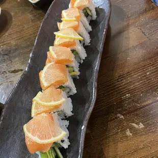 Salmon lemon roll